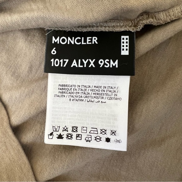 đź–¤NWTđź–¤ MONCLER GENIUS ALYX 9SM Taupe Jersey Long Sleeve Tee - Picture 8 of 14